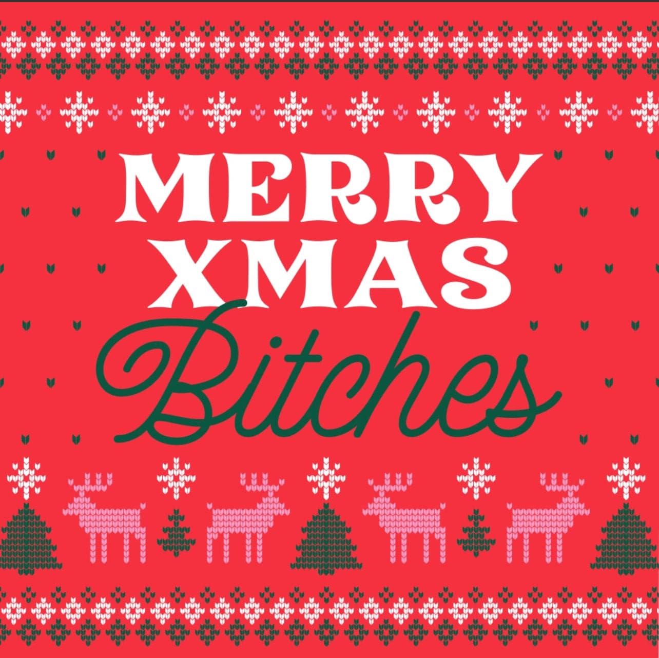 Merry Xmas B*Tches Cocktail Napkins - 20ct