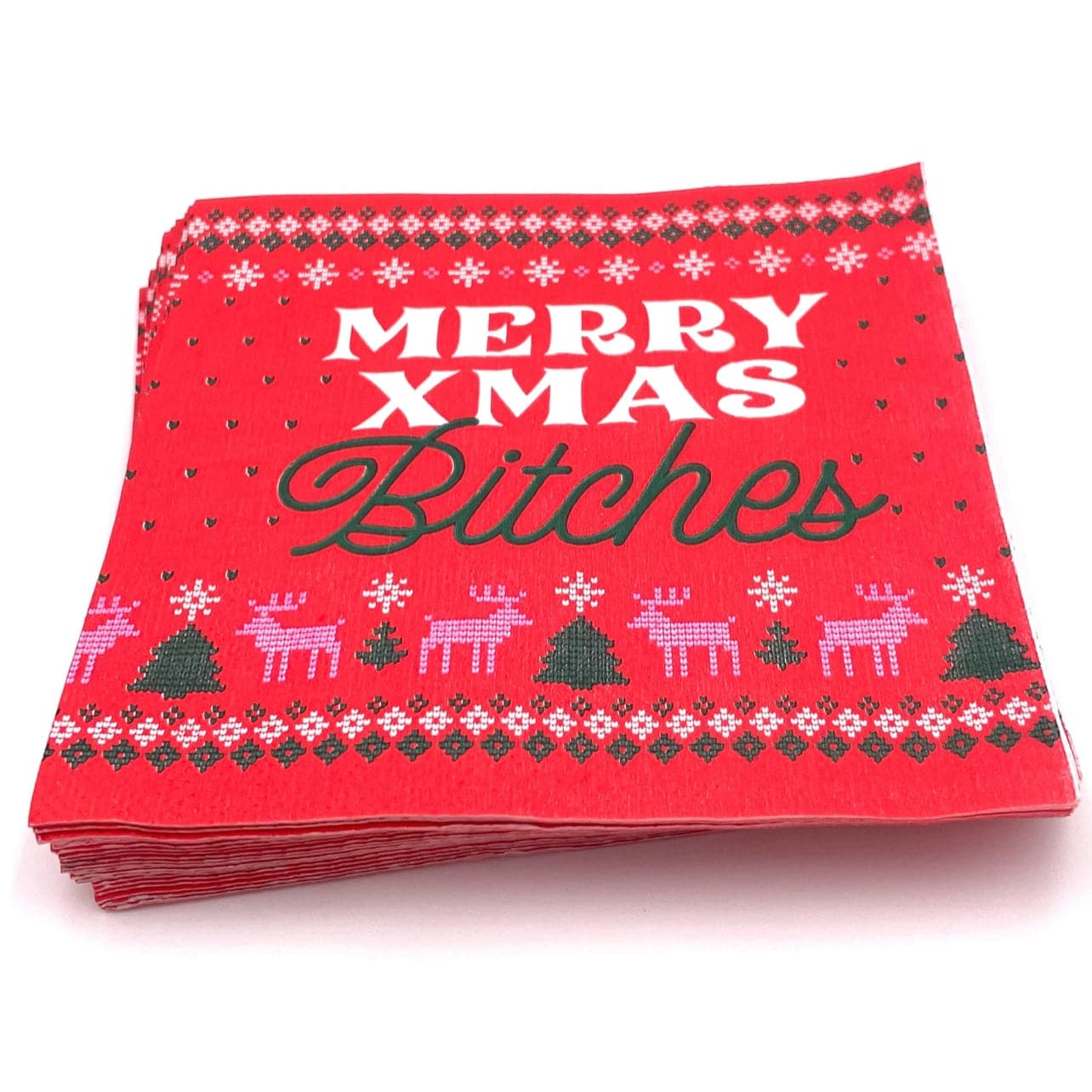 Merry Xmas B*Tches Cocktail Napkins - 20ct