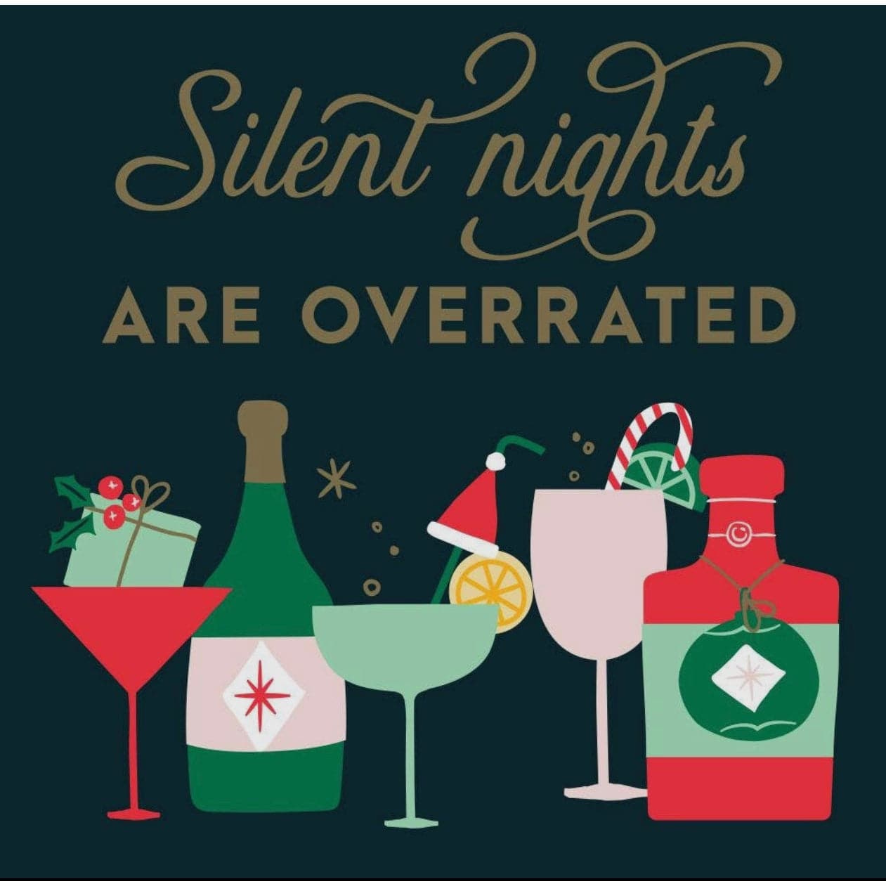 Silent Nights Are Overrated, Christmas Napkins - Pack of 20