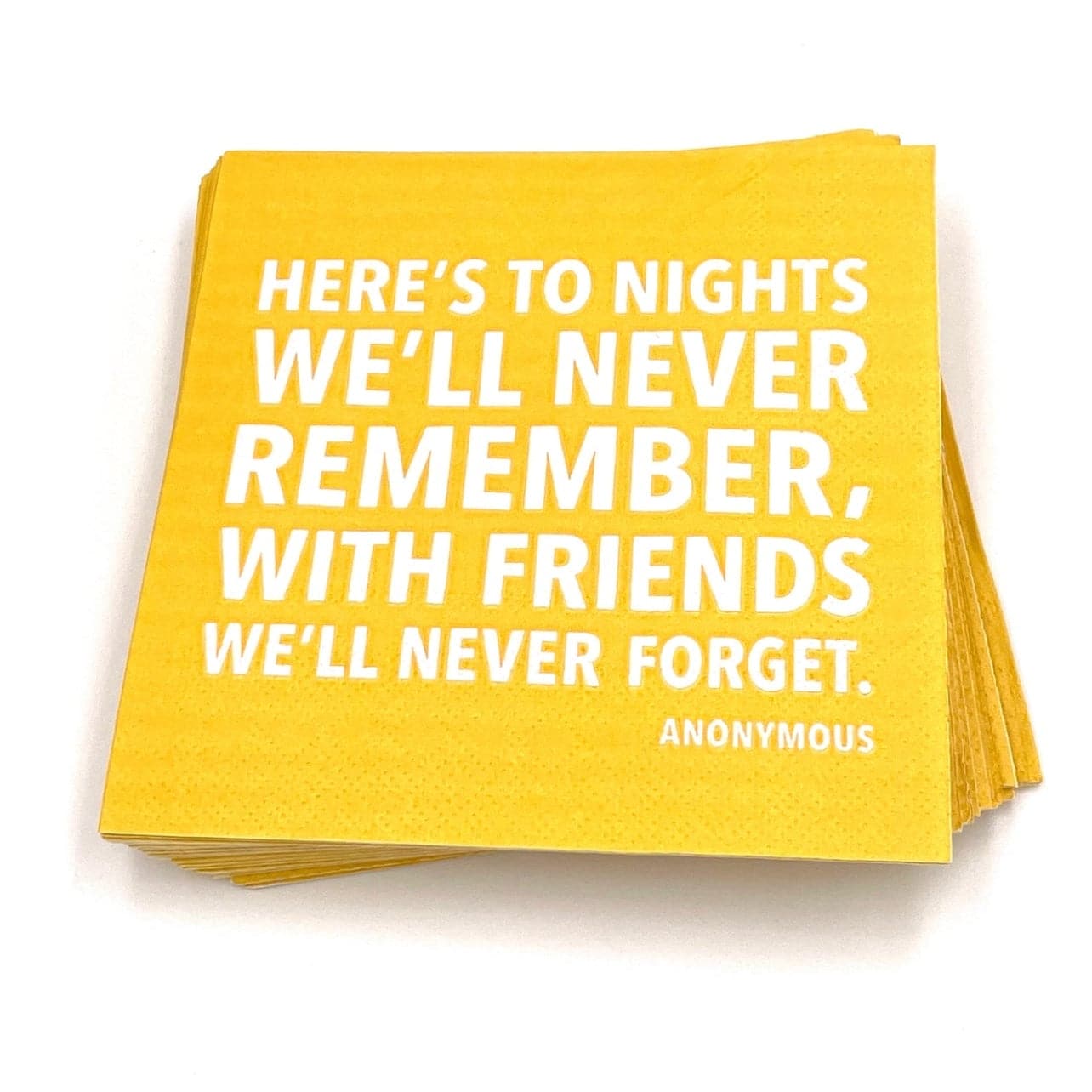 To Nights We'll Never Remember - Cocktail Napkins, Pack of 20