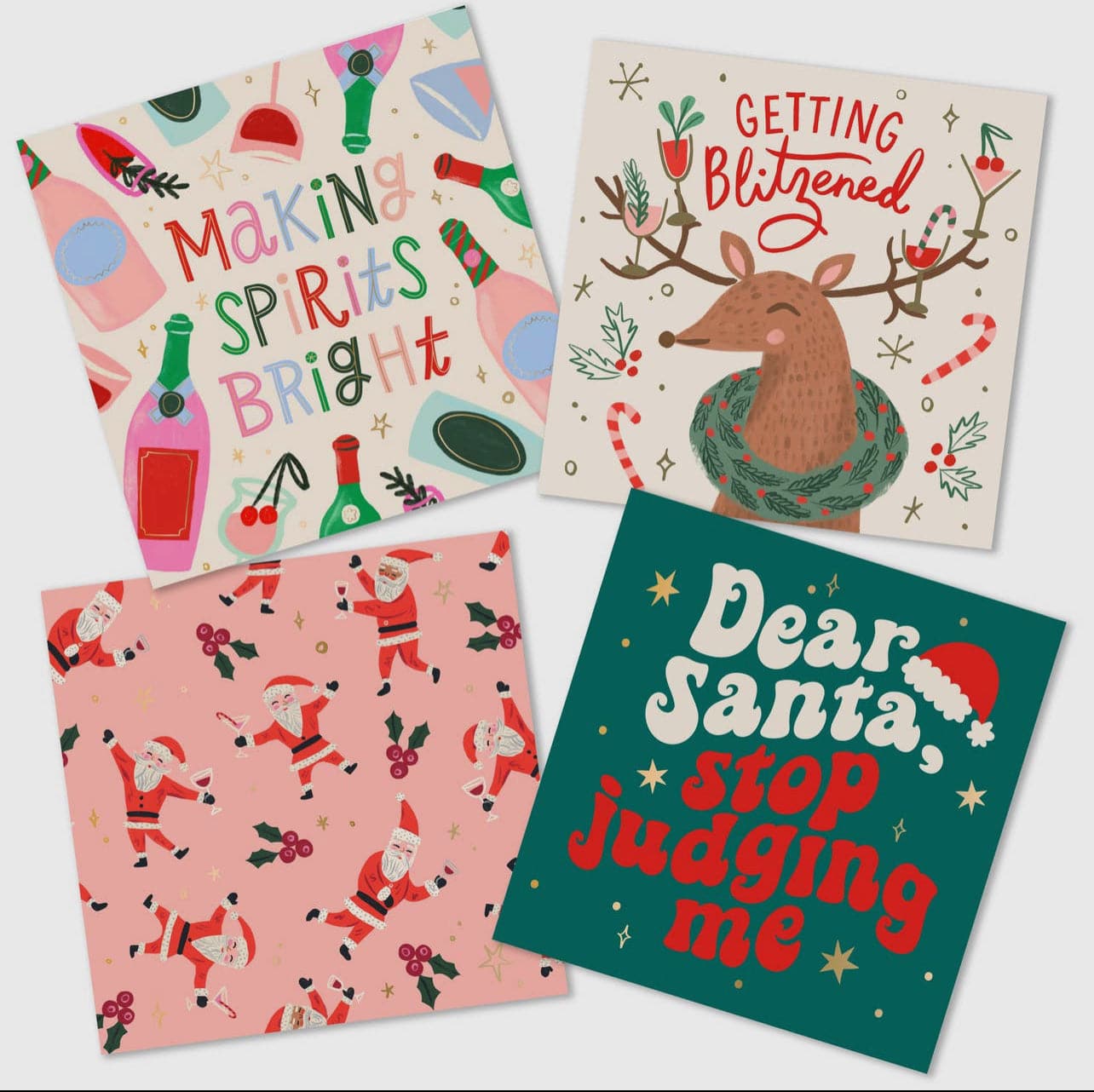 Dear Santa Stop Judging Me, Christmas Cocktail Napkins - Pack of 20