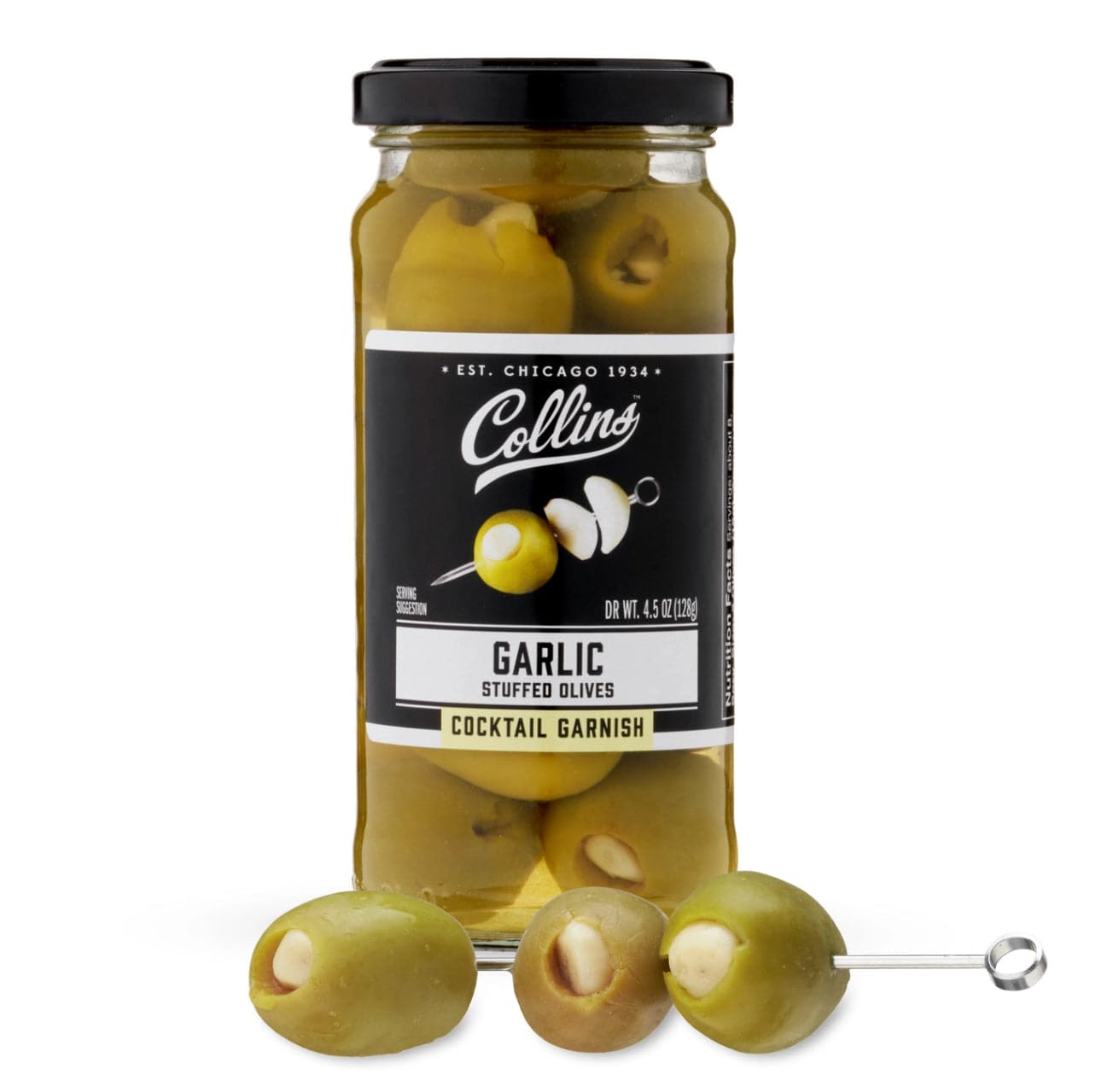 Gourmet Garlic-Stuffed Cocktail Olives - 4.5 oz