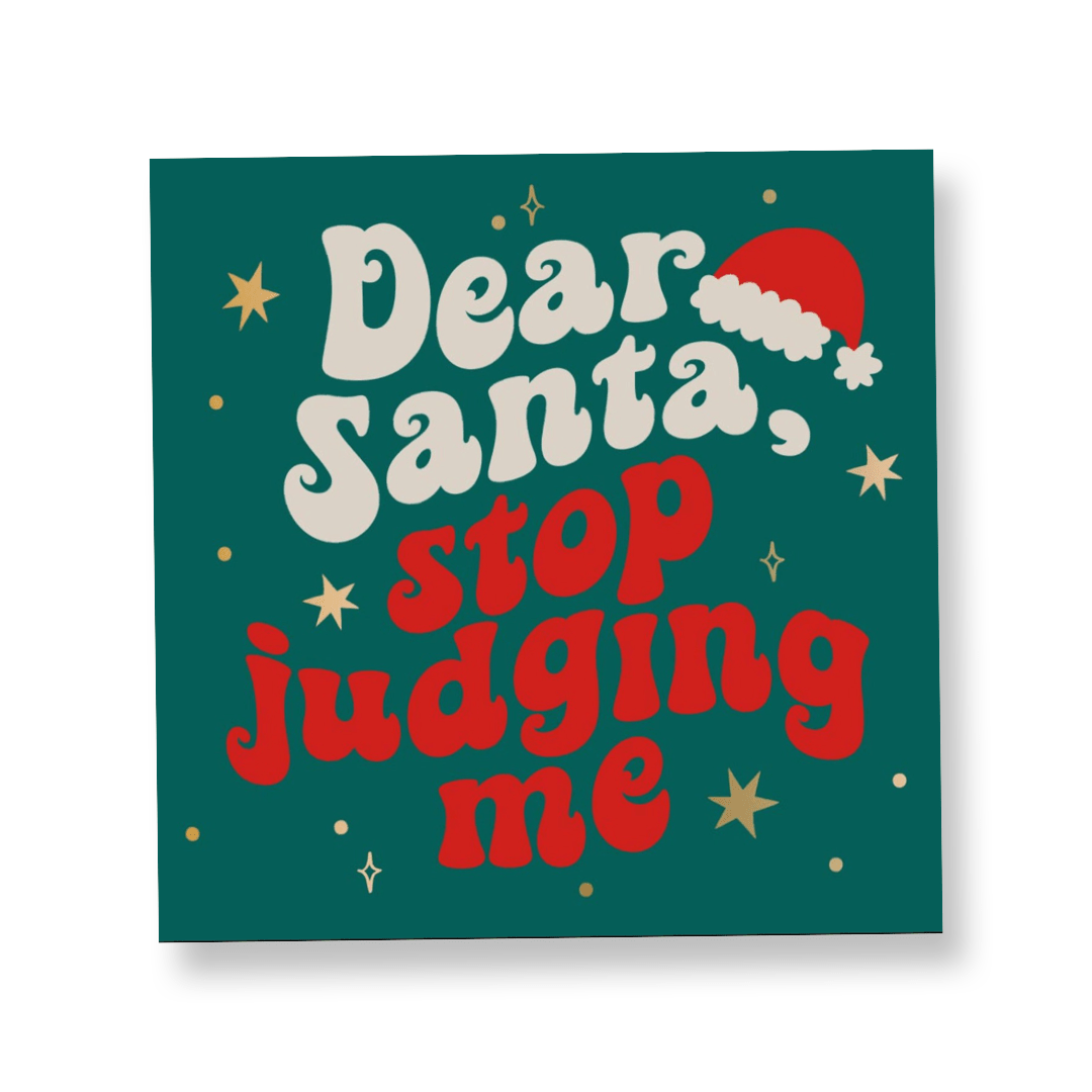 Dear Santa Stop Judging Me, Christmas Cocktail Napkins - Pack of 20