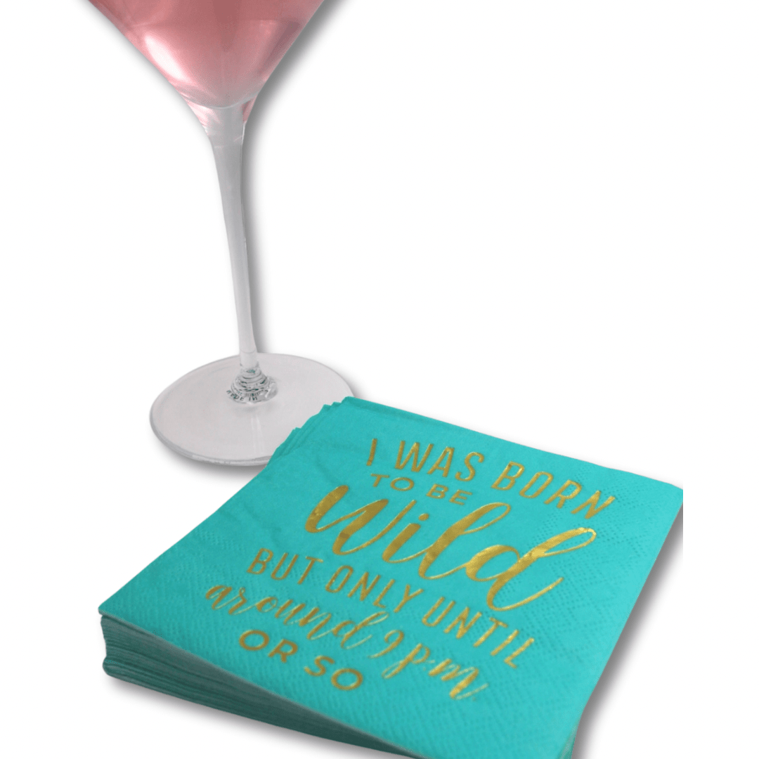 Born To Be Wild - Foil Cocktail Napkins, Pack of 20