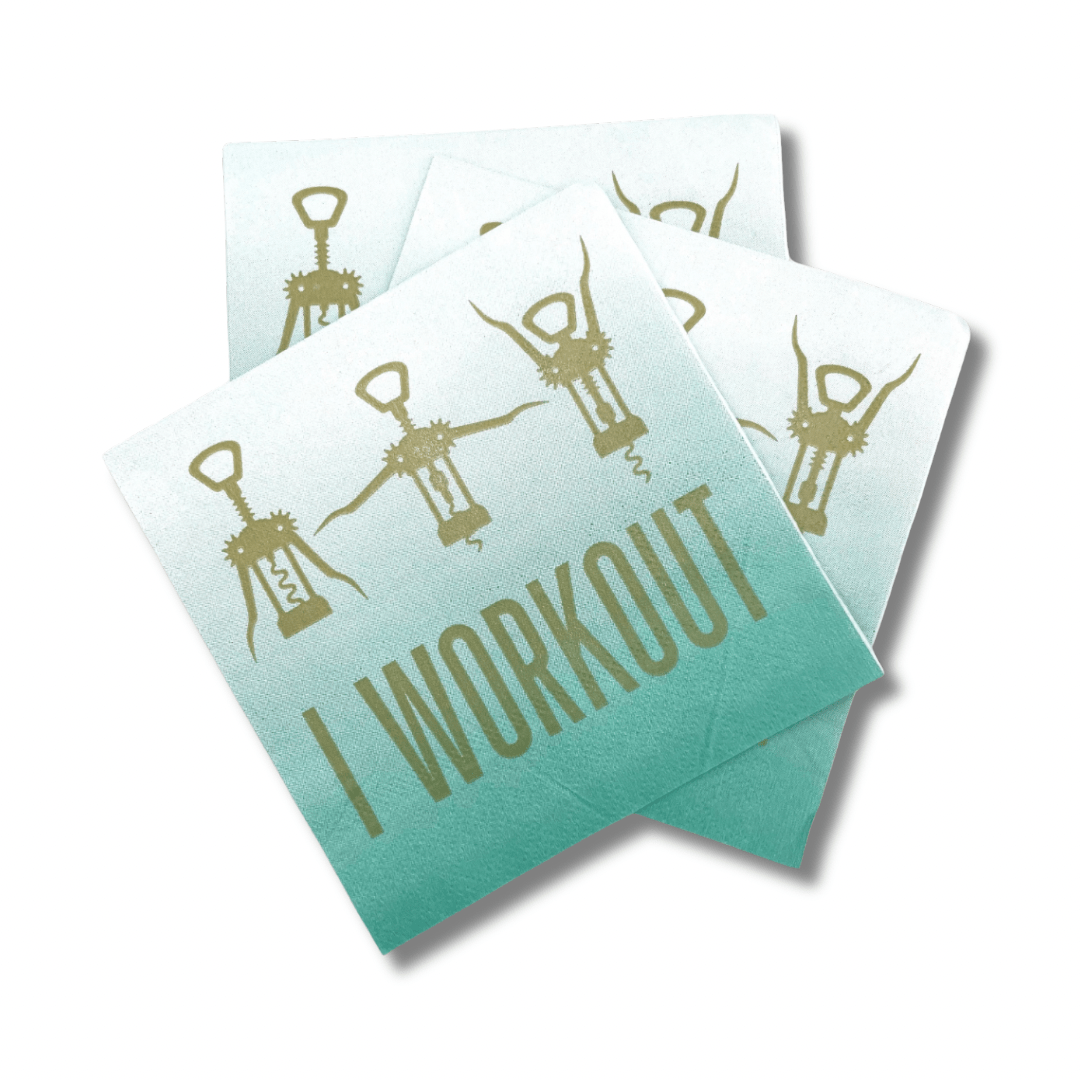 I Workout - Cocktail Napkins, Pack of 20