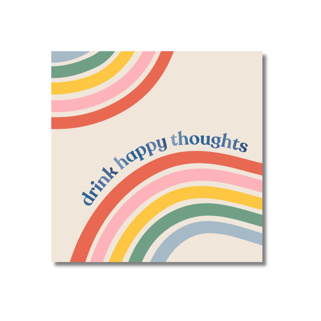 Funny Cocktail Napkins | Drink Happy Thoughts - 20ct