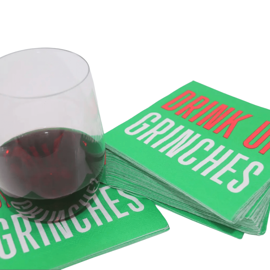 Drink Up Grinches, Christmas Cocktail Napkins - Pack of 20