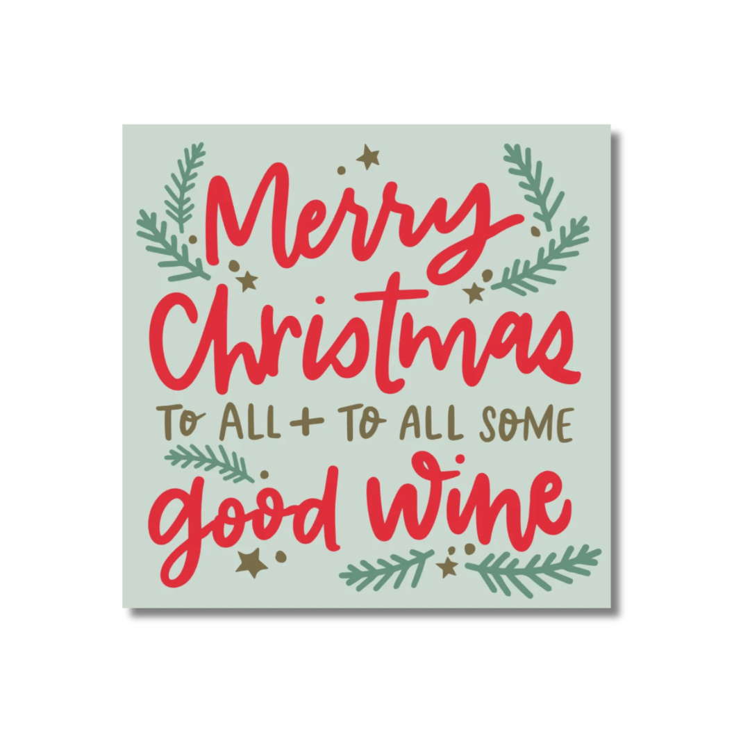 Merry Christmas To All…And Good Wine, Christmas Cocktail Napkins - Pack of 20