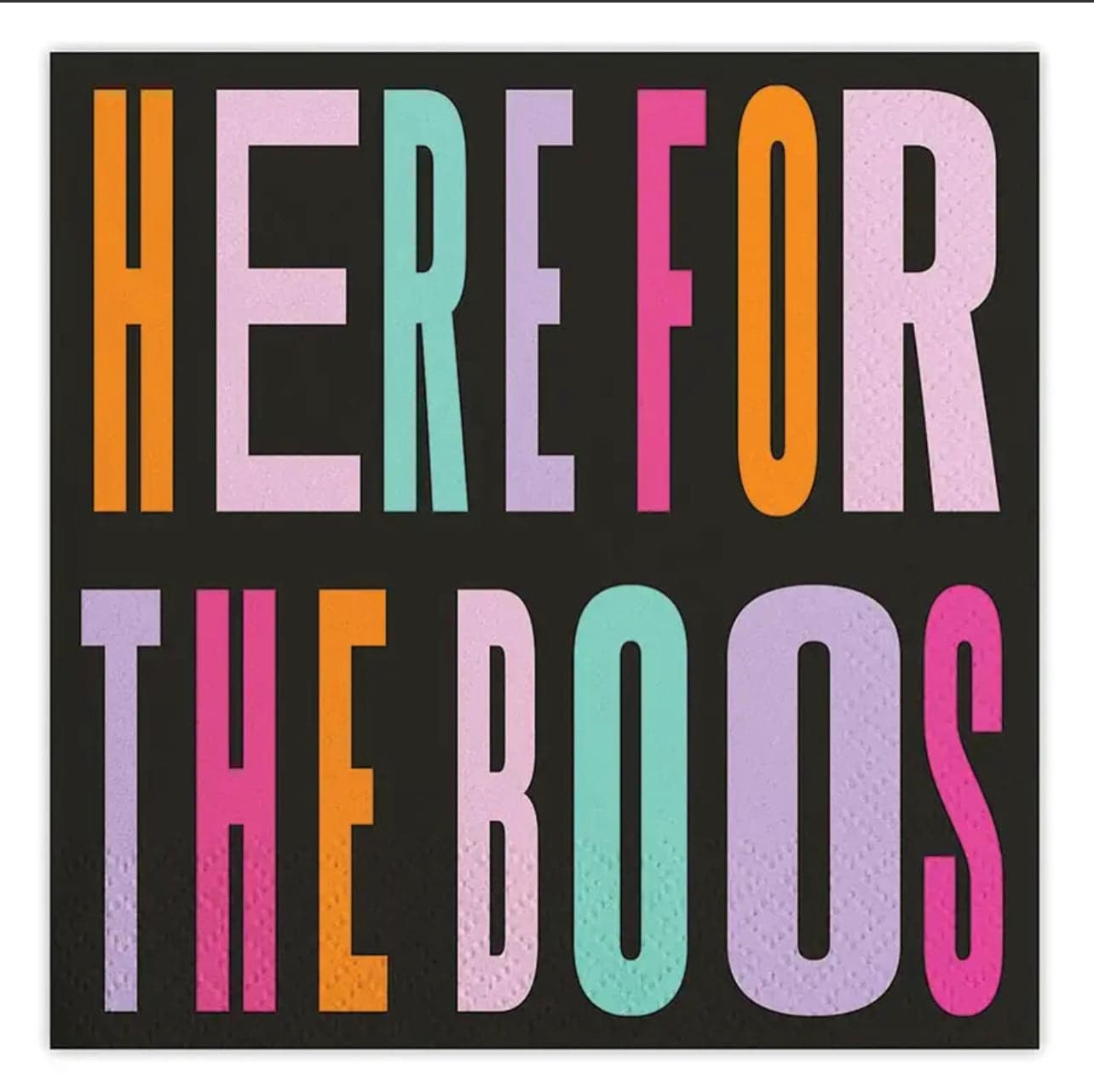 Here For The Boos, Halloween Cocktail Napkins - Pack of 20