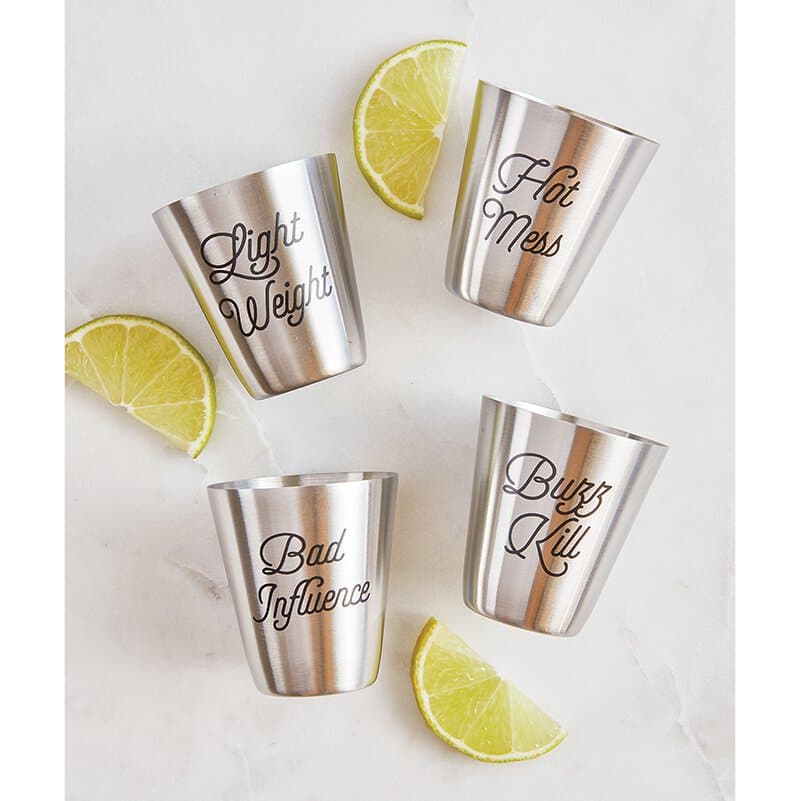 Party Personalities Stainless Steel Shot Cups